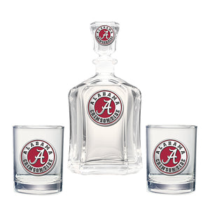 University of Alabama Container with 2 Glasses