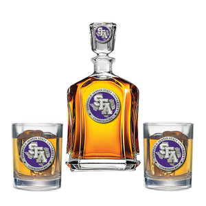 Stephen F. Austin State University Capitol Decanter with 2 Glasses