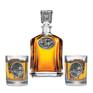 Elk Capitol Decanter with 2 Glasses