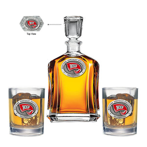 Western Kentucky University Capitol Decanter with 2 Glasses