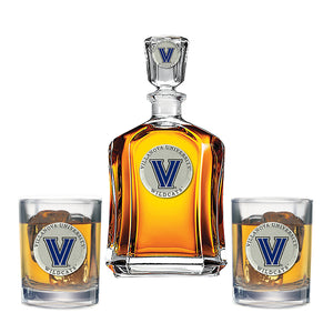 Villanova University Capitol Decanter with 2 Glasses