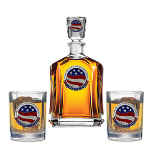 America's 250th Anniversary TYFYMS Capitol Decanter with 2 Glasses