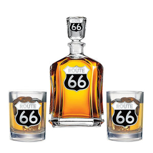 Route 66 Capitol Decanter with 2 Glasses - Heritage Metalworks, Inc.