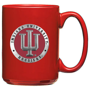 Indiana University Coffee Mug (Clear, White and Red) - Heritage Metalworks, Inc.