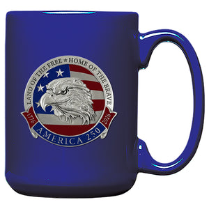 America's 250th Anniversary Eagle Head with Flag Coffee Mug