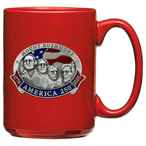 America's 250th Anniversary Mount. Rushmore Coffee Mug - Heritage Metalworks, Inc.