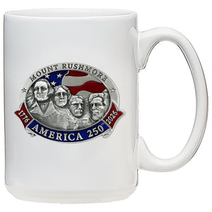 All American Mug - America's 250th Anniversary Mount Rushmore Coffee Mug - Heritage Metalworks, Inc.