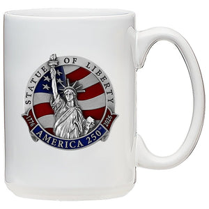 All American Mug - America's 250th Anniversary Statue of Liberty Coffee Mug - Heritage Metalworks, Inc.