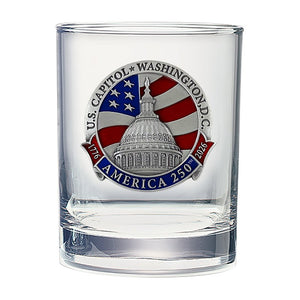 America's 250th Anniversary Capitol Dome Double Old Fashioned Glass - Heritage Metalworks, Inc.