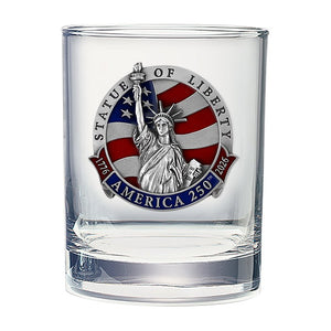 America's 250th Anniversary Statue of Liberty Double Old Fashioned Glass - Heritage Metalworks, Inc.