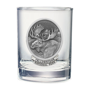 Moose Yellowstone National Park Double Old Fashioned Glass