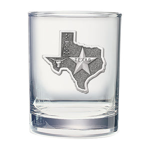 Texas State Double Old Fashioned Glass