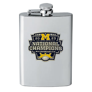 2023 Michigan Football Championship Flask