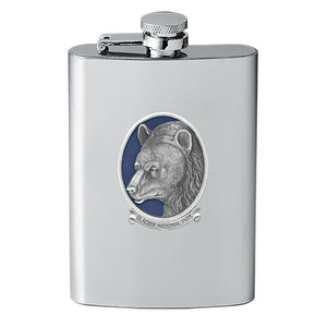 Black Bear Glacier National Park Flask - Heritage Metalworks, Inc.