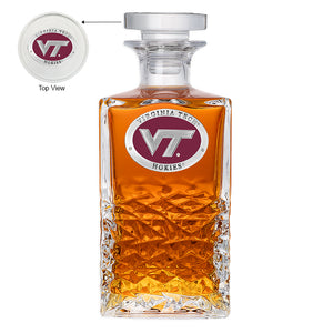 Virginia Tech University VT Logo Heritage Decanter