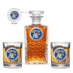 University of Kentucky Heritage Decanter with 2 Glasses
