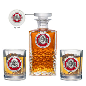 Ohio State University Heritage Decanter with 2 Glasses