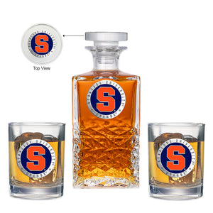 Syracuse University Heritage Decanter with 2 Glasses