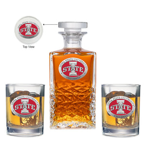Iowa State University Heritage Decanter with 2 Glasses