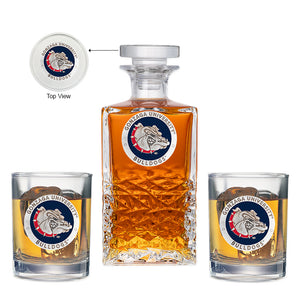 Gonzaga University Heritage Decanter with 2 Glasses