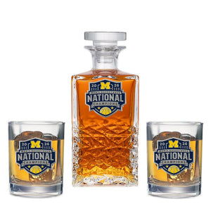 2026 Michigan Basketball Championship Heritage Decanter with 2 Glasses - Heritage Metalworks, Inc.
