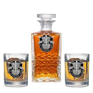 Special Forces Heritage Decanter with 2 Glasses - Heritage Metalworks, Inc.
