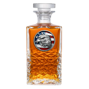 Eagle Head W/ Flag Heritage Decanter