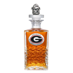 University of Georgia Heritage Decanter with 3D Top - Heritage Metalworks, Inc.