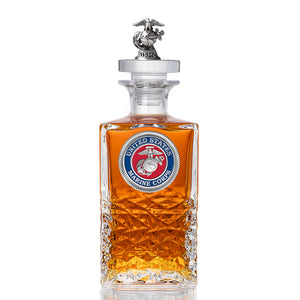 Marine Corps Heritage Decanter Red with 3D Top
