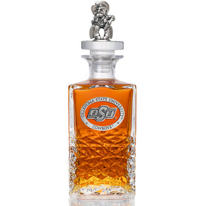 Oklahoma State University Heritage Decanter with 3D Top