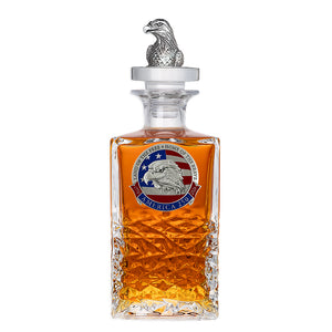America's 250th Anniversary Eagle Head with Flag Heritage Decanter with 3D Top