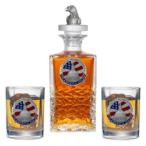 America's 250th Anniversary Capitol Dome Heritage Decanter with 3D Top & 2 Glasses - Heritage Metalworks, Inc.