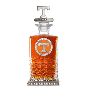 University of Tennessee Heritage Decanter w/ 3D Top - Diamond Accents - Heritage Metalworks, Inc.