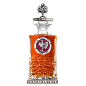 Virginia Tech University Hokies Heritage Decanter w/ 3D Top - Diamond Accents - Heritage Metalworks, Inc.