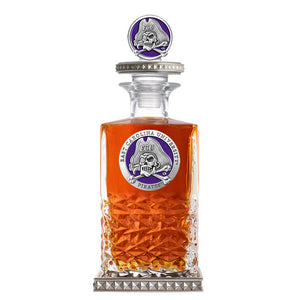 East Carolina University Heritage Decanter w/ 3D Top - Diamond Accents - Heritage Metalworks, Inc.