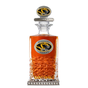 University of Missouri Heritage Decanter w/ 3D Top-Diamond Accents - Heritage Metalworks, Inc.