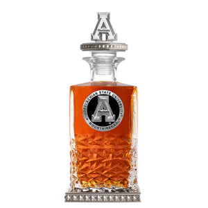 Appalachian State University Heritage Decanter w/ 3D Top - Diamond Accents - Heritage Metalworks, Inc.