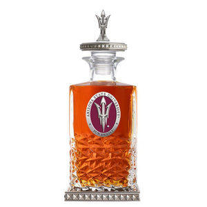 Arizona State University Fork Logo Heritage Decanter w/ 3D Top - Diamond Accents - Heritage Metalworks, Inc.