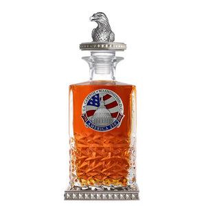 America's 250th Anniversary Capitol Dome Heritage Decanter w/ Eagle Head 3D Top - Diamond Accents - Heritage Metalworks, Inc.