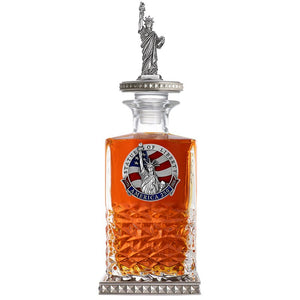 America's 250th Anniversary Statue of Liberty Heritage Decanter w/ 3D Top - Diamond Accents - Heritage Metalworks, Inc.