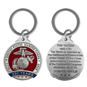 250th Anniversary Marine Corps Key Chain