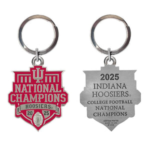 2025 - 26 Indiana National Champ Key Chain w/ Backtext - Heritage Metalworks, Inc.