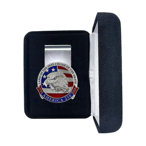 America's 250th Anniversary Eagle Head with Flag Money Clip - Heritage Metalworks, Inc.