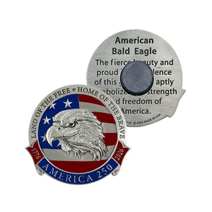 America's 250th Anniversary Eagle Head with Flag Magnet