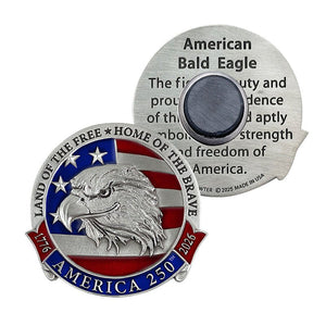 America's 250th Anniversary Eagle Head with Flag Magnet - Heritage Metalworks, Inc.