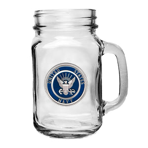 Navy Mason Jar