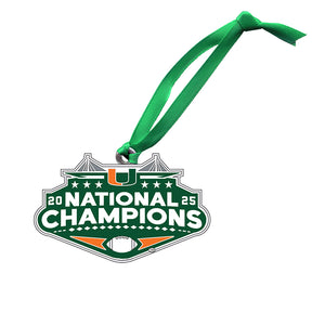 2025-26 Miami Hurricanes National Champ Ornament