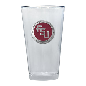 Florida State University FSU Logo Pint Glass, 16 oz