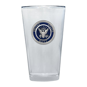 Navy Pint Glass