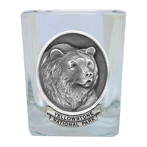 Grizzly Bear Yellowtsone National Park Prism Rock Glass